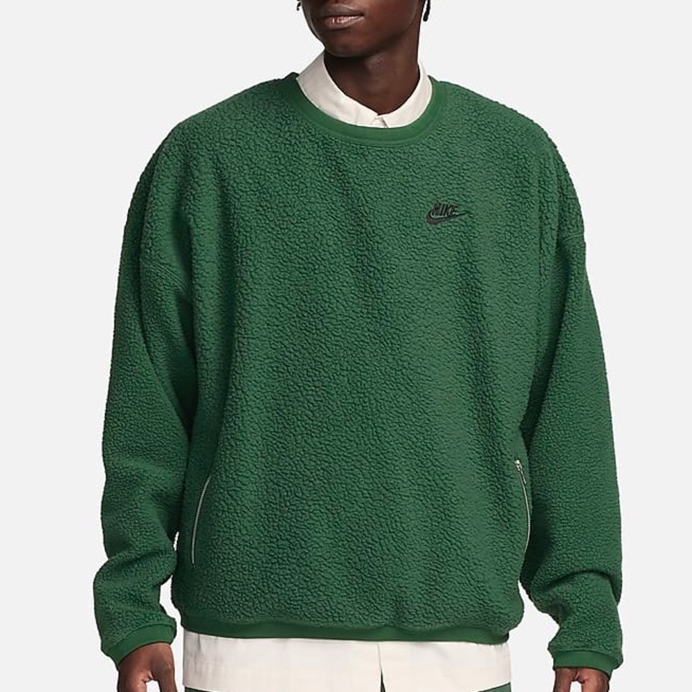 NWT Nike Club Fleece Men's Winterized Crew Sustainable Materials
